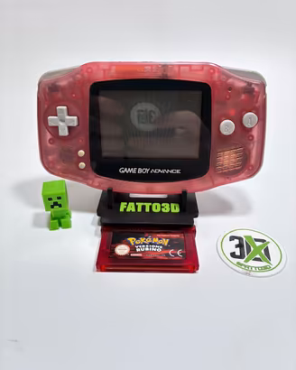 Game Boy Advance Clear Red / Pink + Pokemon Rubino