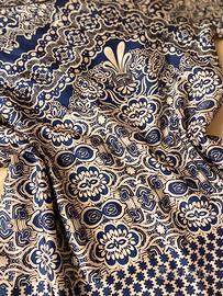 Vestito bianco e blue