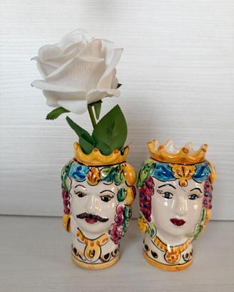 Teste di Moro Sciacca in ceramica - dipinte a mano