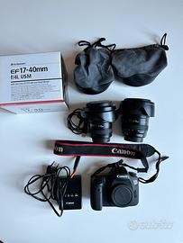 Canon 6D + 17-40mm e 24-105mm (anche separatamente