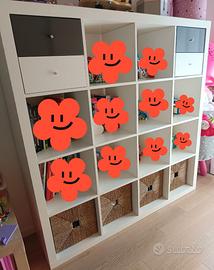 Scaffale libreria Kallax Ikea bianco opaco 147x147