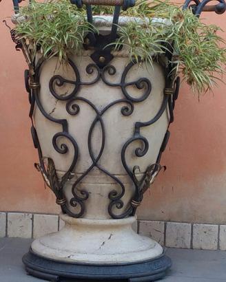 vaso da esterno in ferro battuto giardino 