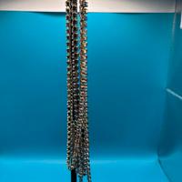 Lotto 2 collane lunghe strass multicolore (100 cm)