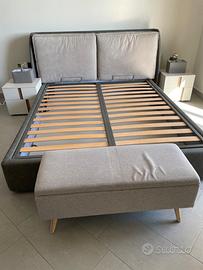 Letto contenitore con comodini