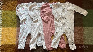 4 Pigiamini usati H&M per bambini fino a 80 cm