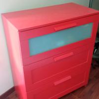 CASSETTIERA ROSSA A 3 CASSETTI BRIMNES IKEA