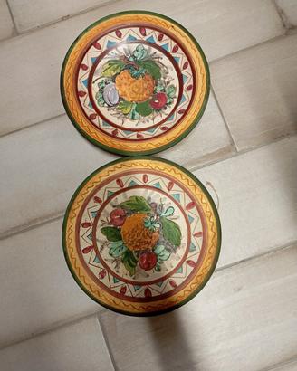 2 piatti vintage in terracotta 