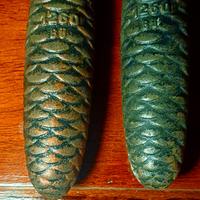 Coppia pesi originali per orologio a cucù 1260 gr