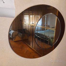 Specchio ovale "cristal art" a doppia specchiatura