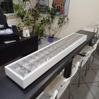 5 Plafoniere ufficio 2 neon X 58 W