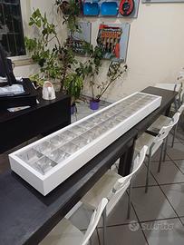 5 Plafoniere ufficio 2 neon X 58 W