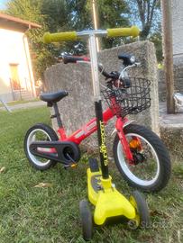 Bici 3-6 anni piu monopattino