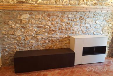 Parete living Alf da Frè col. Rovere Terra/Sabbia