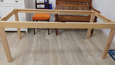Struttura Tavolo in Legno Massello 190x90 cm