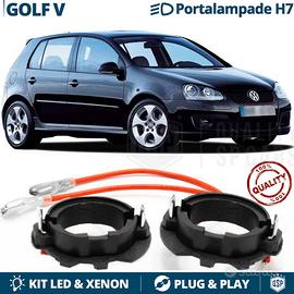 2 ADATTATORI per VW GOLF 5 V montaggio KIT LED H7