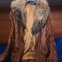 Giacca vera pelle e pelliccia donna - Taglia L -