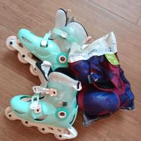 Pattini bambina 34-36 +protezioni triple