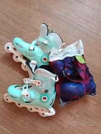 Pattini bambina 34-36 +protezioni triple