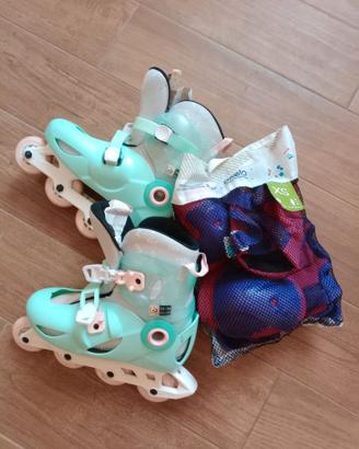 Pattini bambina 34-36 +protezioni triple