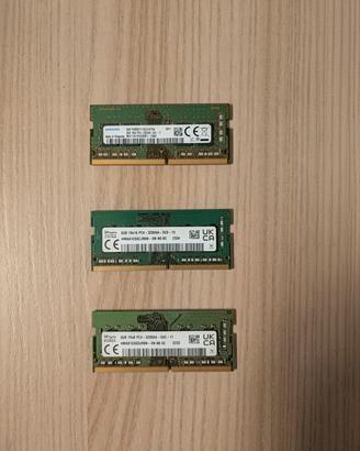 3x RAM 8GB DDR4 SO-DIMM per Notebook