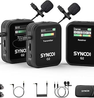 SYNCO Microfono Lavalier Senza Fili
