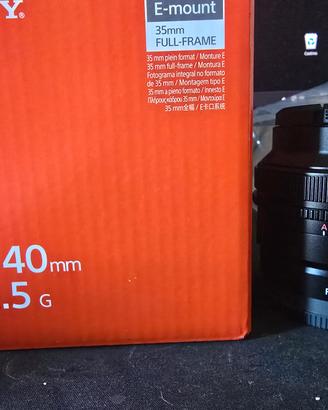 Sony FE 40mm F2.5 G (SEL40F25G) MAI USATO