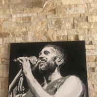 Quadro Dipinto a mano su tela '' Mahmood ''Firmato