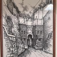 Stampa vintage Porta San Pancrazio Cagliari