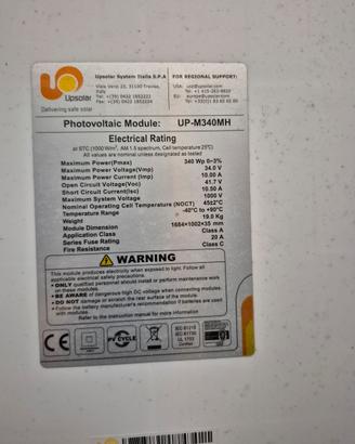 Kit Fotovoltaico 1 kW – 3 Pannelli 340W + Inverter