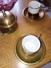 Servizio da caffè in ottone