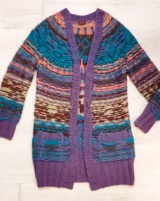 GURU - Cardigan lungo / cappottino autunnale lana 