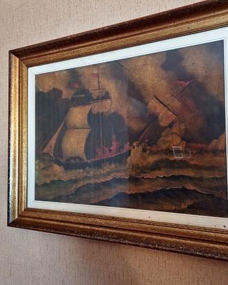 Quadro autentico "Battaglia Navale"
