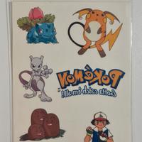 Pokemon ArtBox Temporary Tattoos Vintage 1999