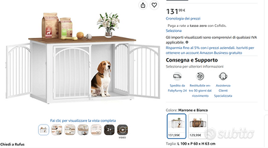 Gabbia per Cani, 100 x 60 x 63 cm,