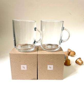Set 2 mug Nespresso Vertuo in vetro doppio strato