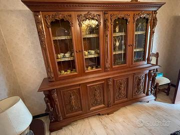 Mobile sala credenza con vetrina tavolo sedie