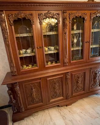 Mobile sala credenza con vetrina tavolo sedie