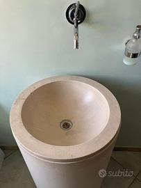 Rapsel BOURO Lavabo freestanding rotondo in pietra