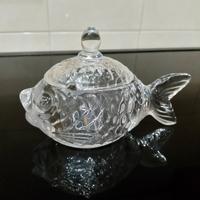 pesciolino porta caviale in vetro