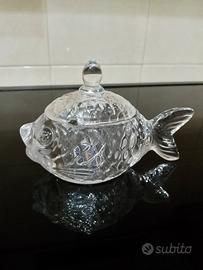 pesciolino porta caviale in vetro