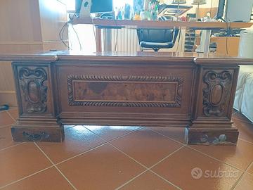  Cassapanca antica in legno massello 