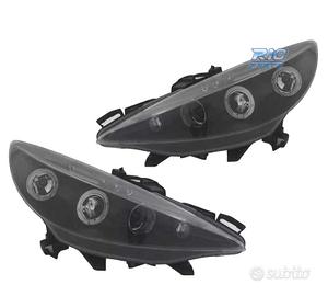 FARI PEUGEOT 207 06-12 OCCHI ANGELICI SFONDO NERO