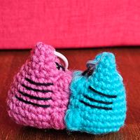 Portachiavi doppio gatto