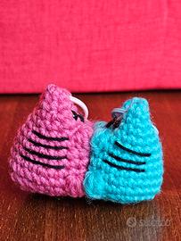 Portachiavi doppio gatto