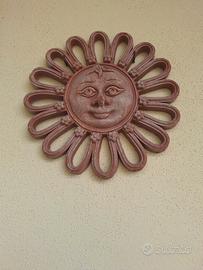 coppia di sole in ceramica 19 e 26 cm di diametro 