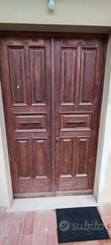 Porta ingresso in castagno