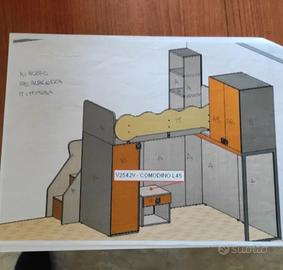 cameretta con soppalco