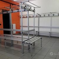 Panche spogliatoio alluminio