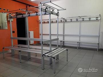 Panche spogliatoio alluminio