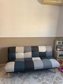 Divano 3 posti in tessuto patchwork